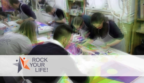 FIRMEN MALEN mit Rock Your Life im Atelier in München