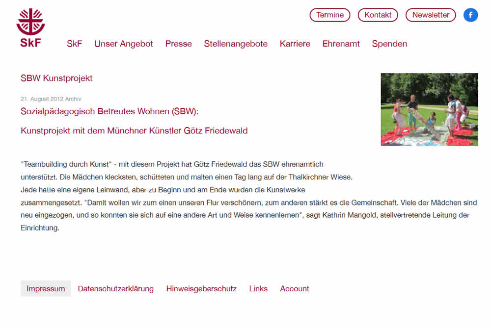 SBW Kunstprojekt mit FIRMEN MALEN